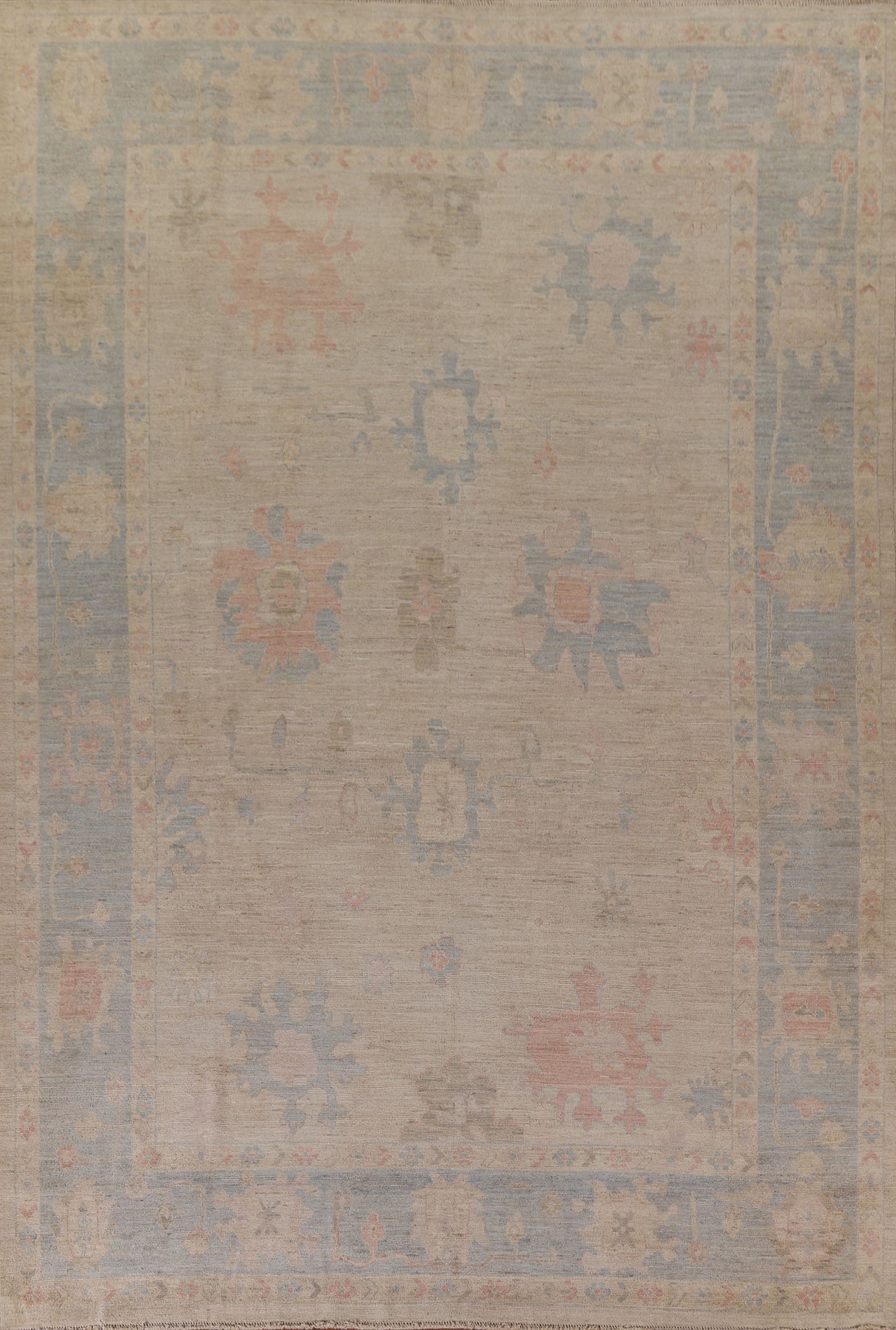 Vegetable Dye Oushak Oriental Area Rug 9x12
