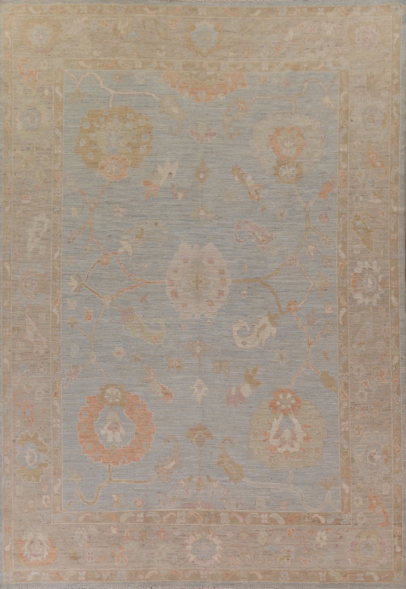 Vegetable Dye Oushak Oriental Area Rug 9x12