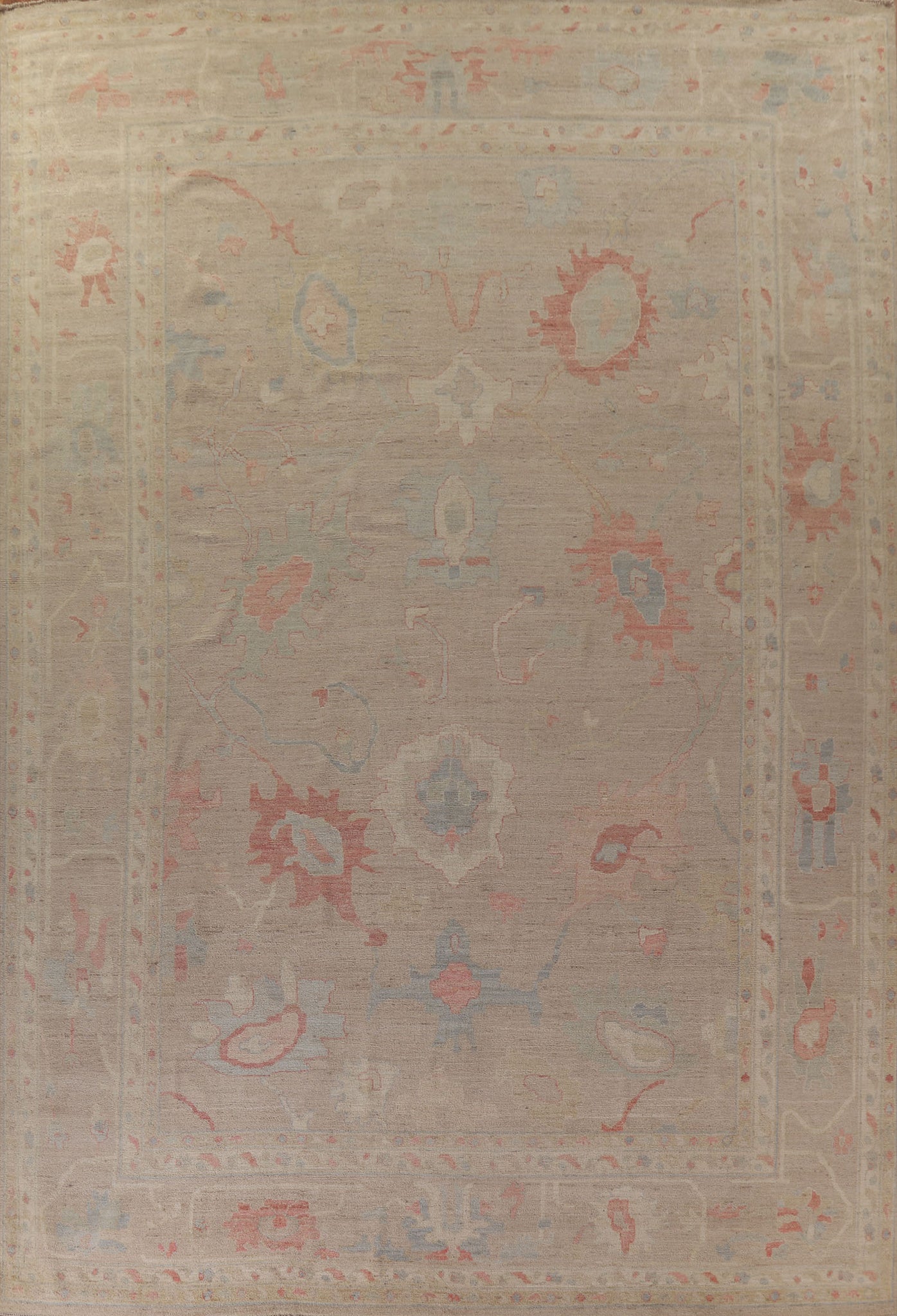 Vegetable Dye Oushak Wool Large Rug 12x15