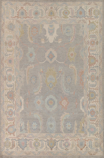 Vegetable Dye Oushak Turkish Area Rug 9x12