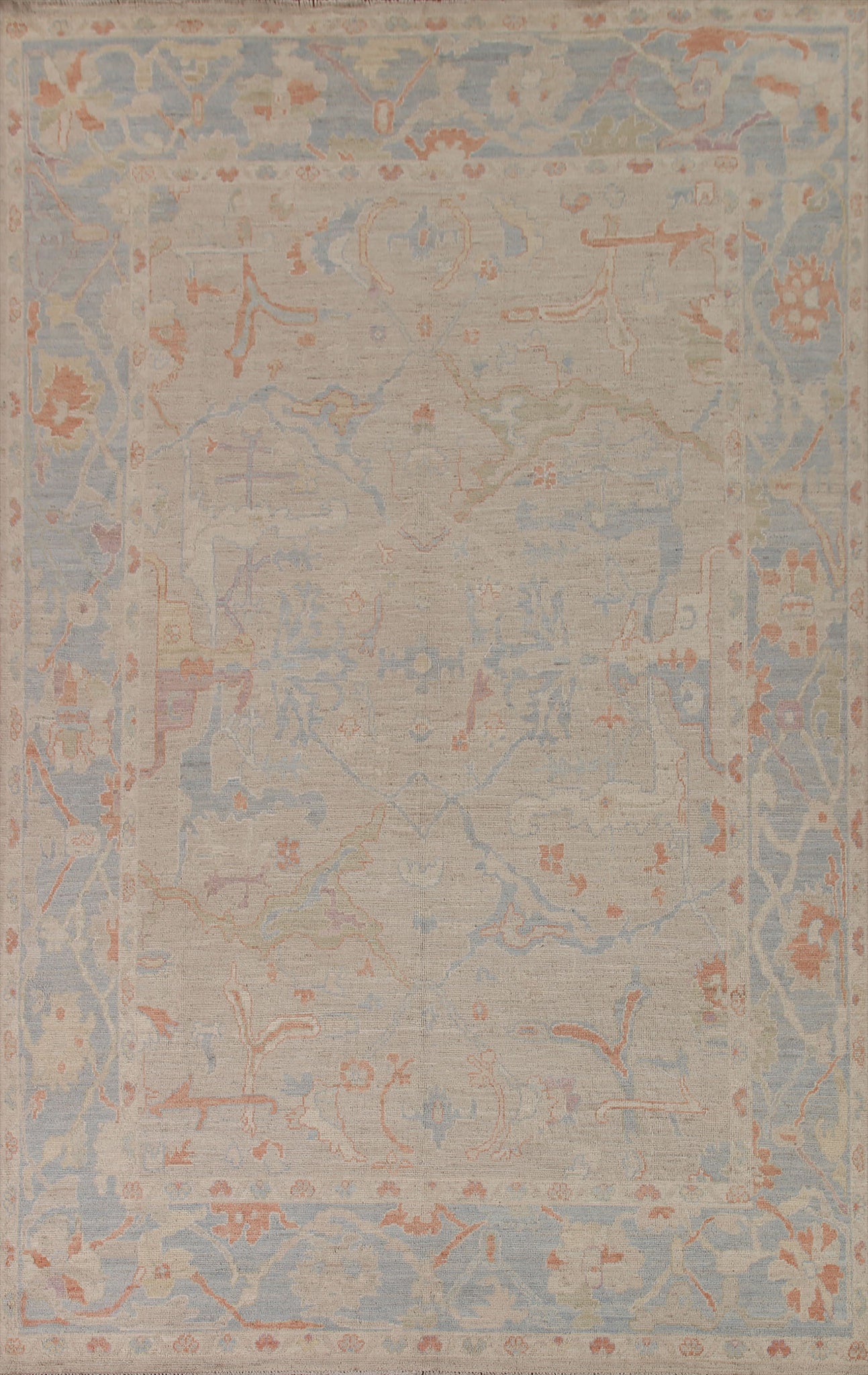 Vegetable Dye Oushak Oriental Area Rug 9x12