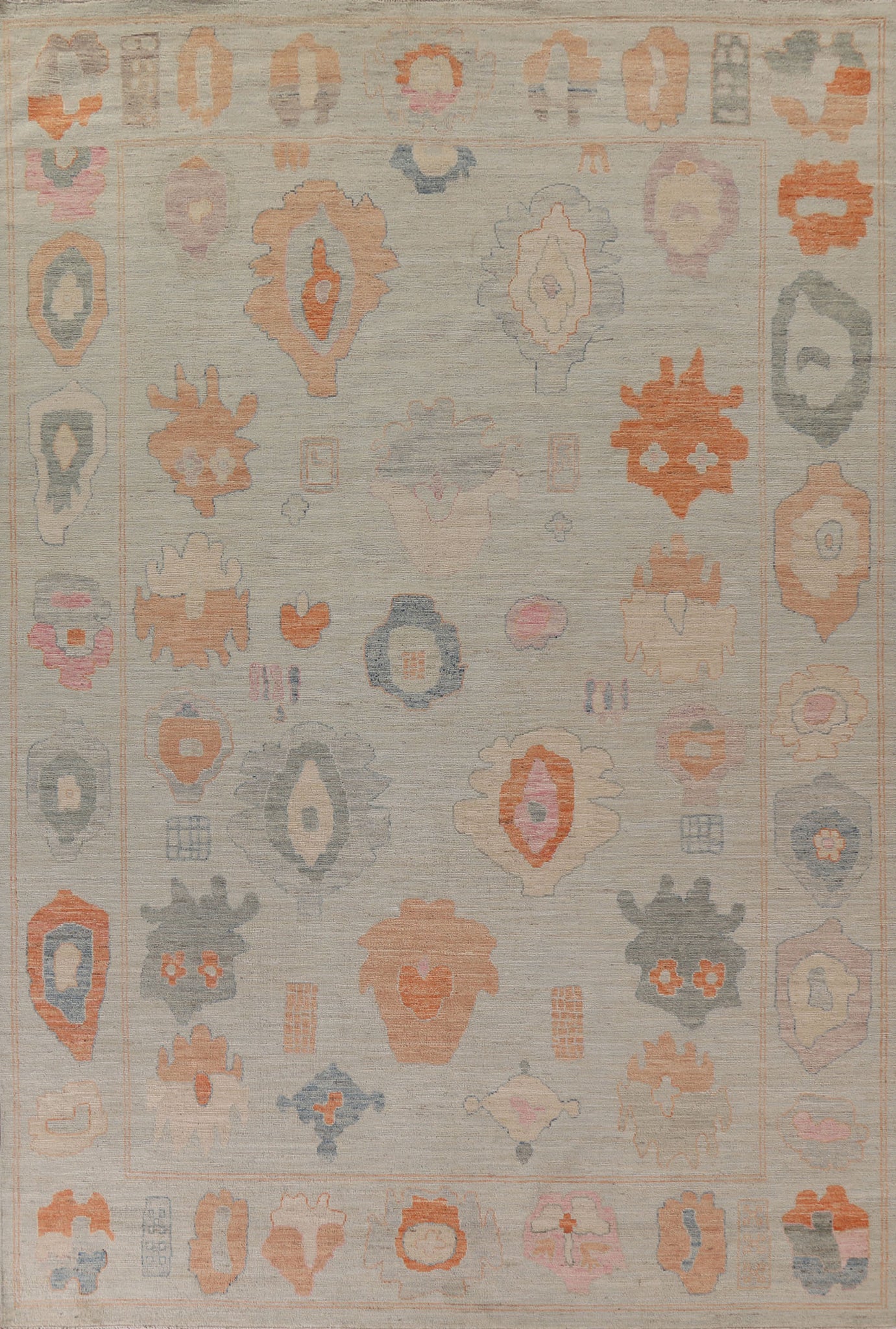 Vegetable Dye Oushak Oriental Area Rug 9x12