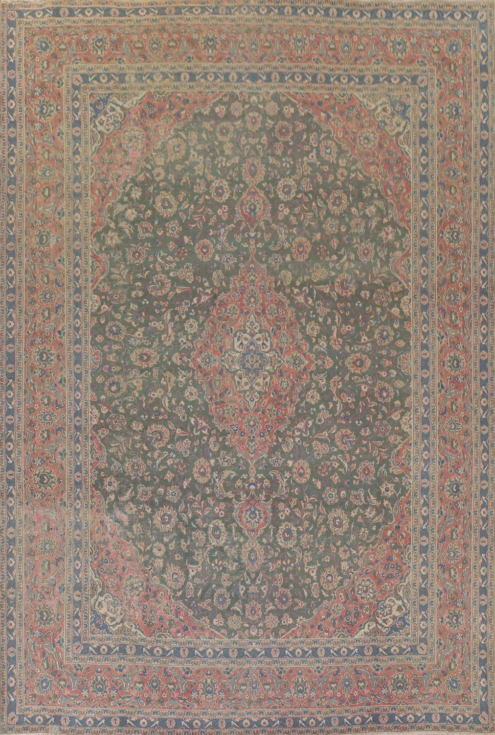 Traditional Kashan Persian Area Rug 9x13