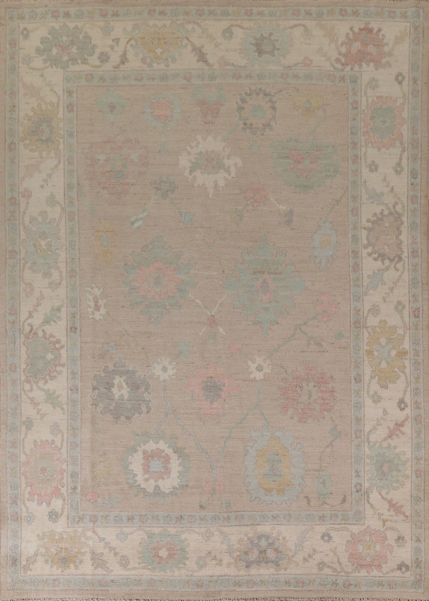 Vegetable Dye Oushak Turkish Area Rug 8x10