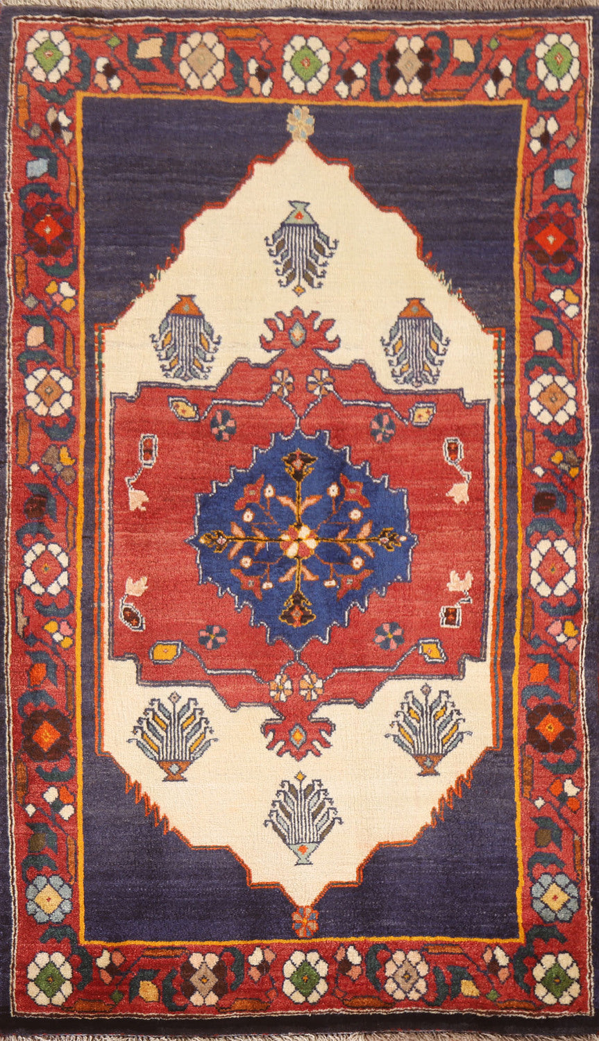 Vintage Wool Shiraz Persian Area Rug 3x6