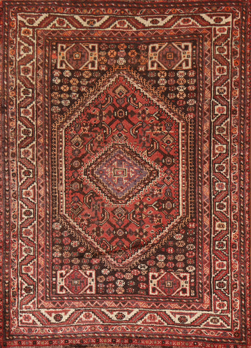 Geometric Shiraz Persian Area Rug 4x5