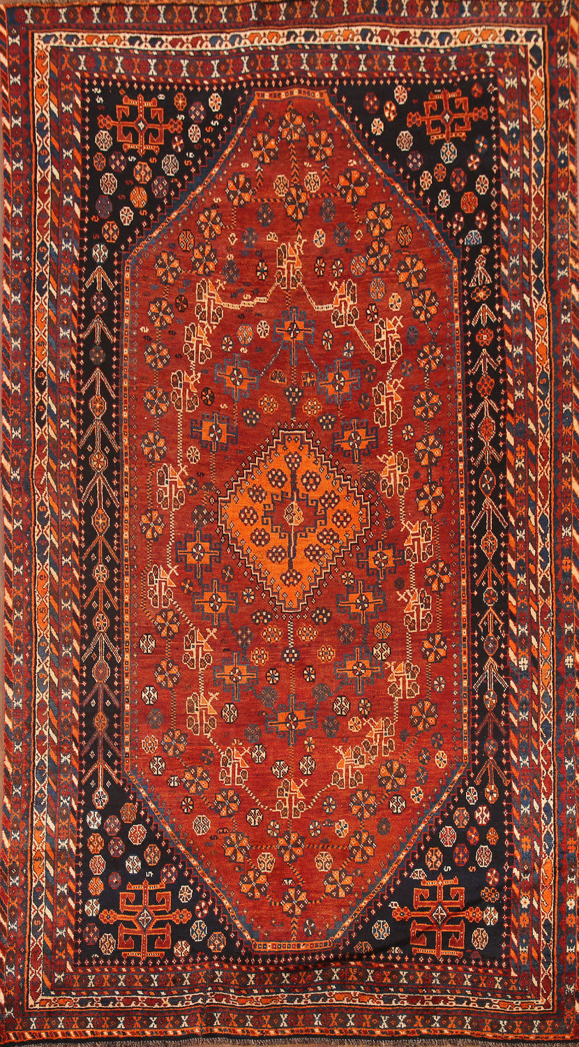 Vegetable Dye Qashqai Persian Area Rug 6x9