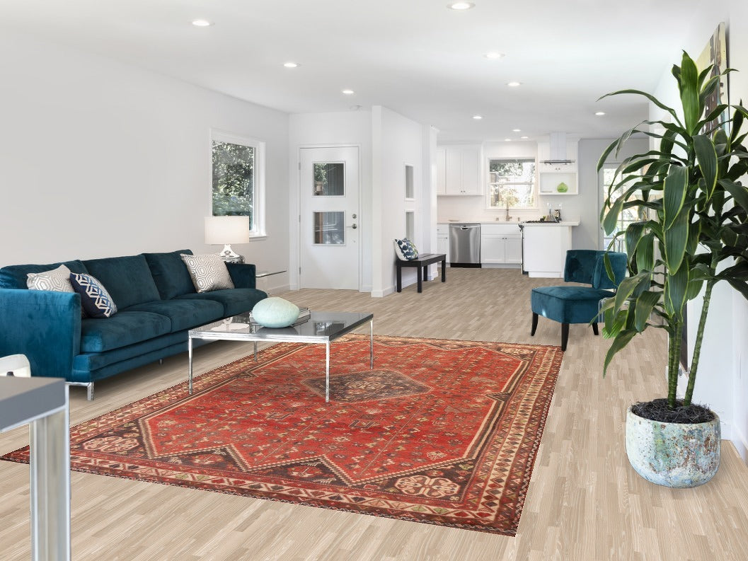 Vegetable Dye Wool Shiraz Persian Area Rug 6x10