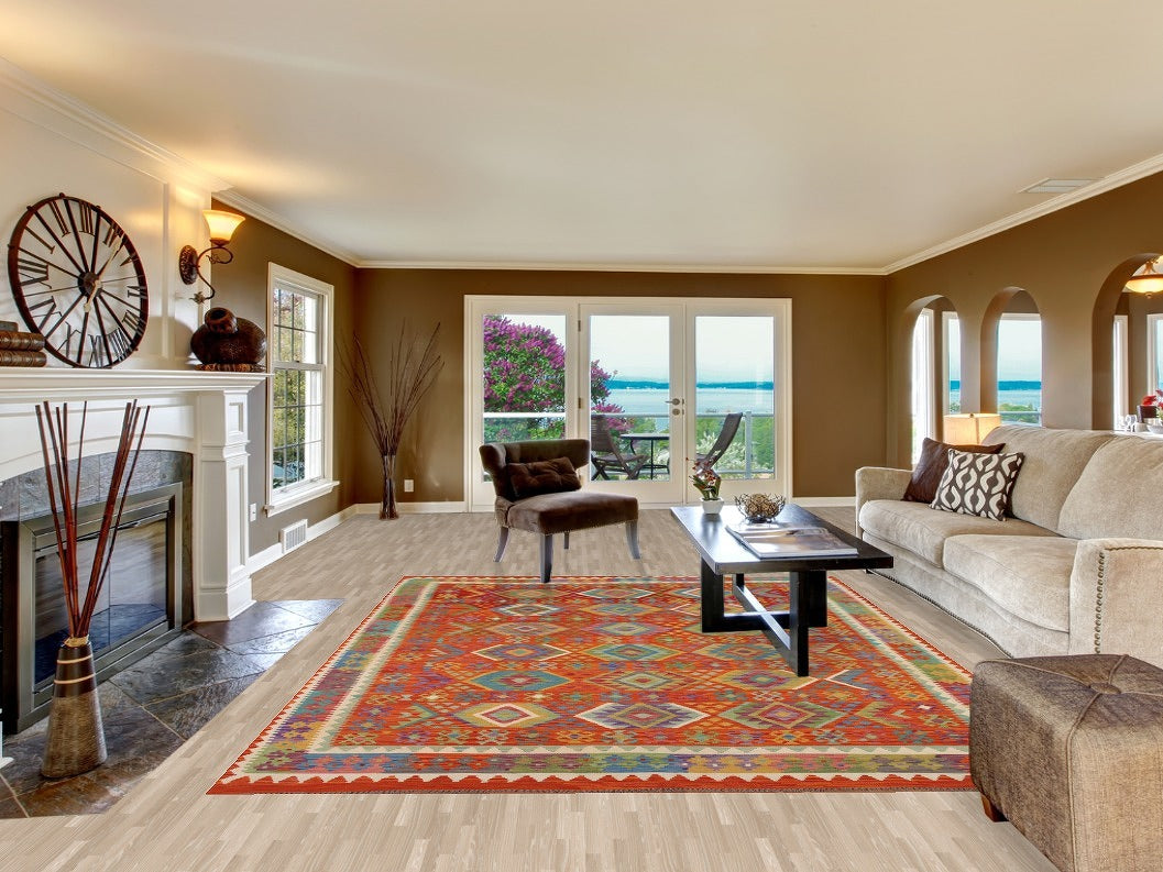 Colorful Kilim Oriental Area Rug 8x11