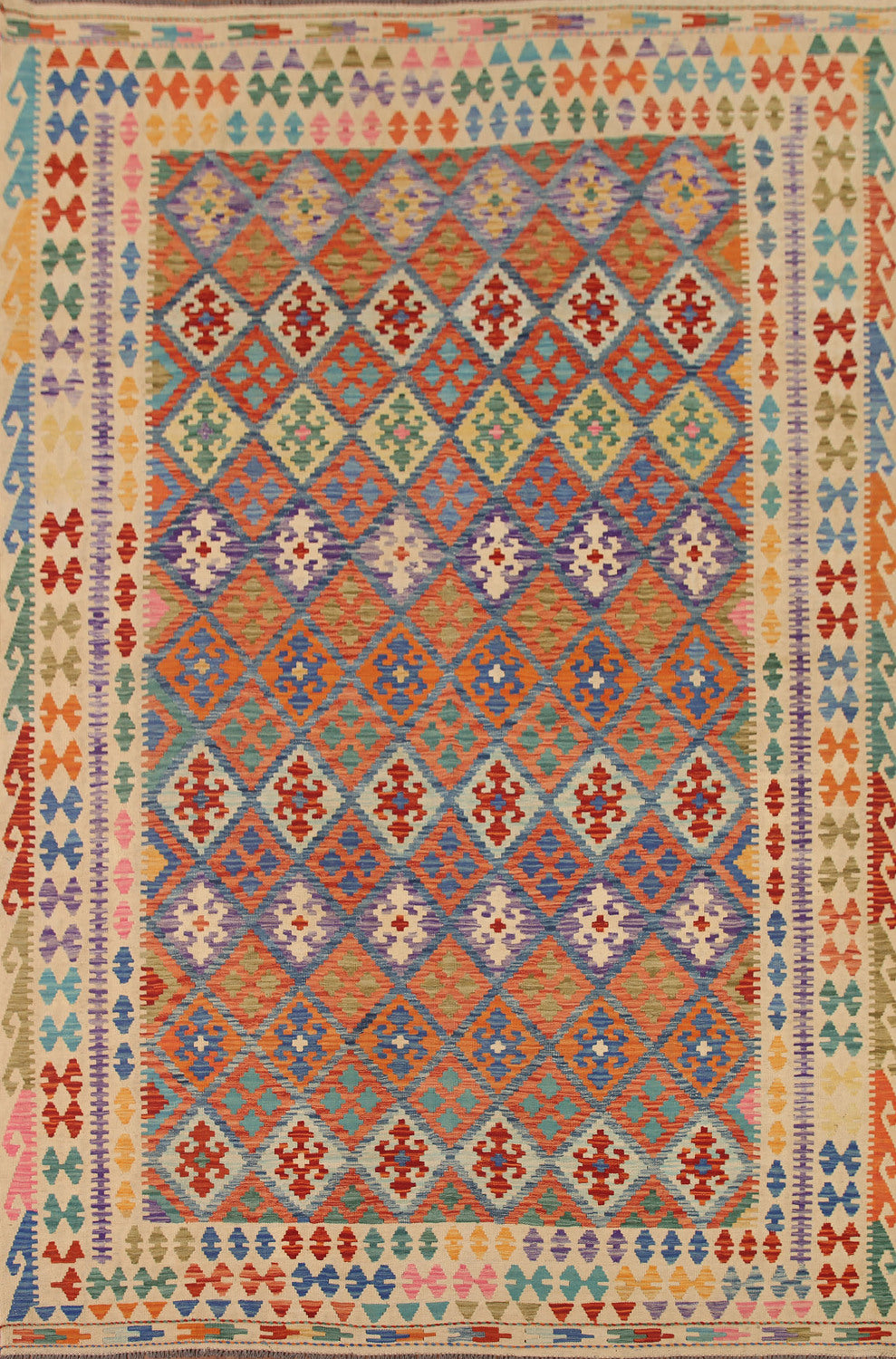 Geometric Kilim Oriental Area Rug 8x11