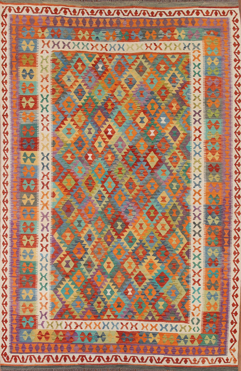 Colorful Kilim Oriental Area Rug 8x11