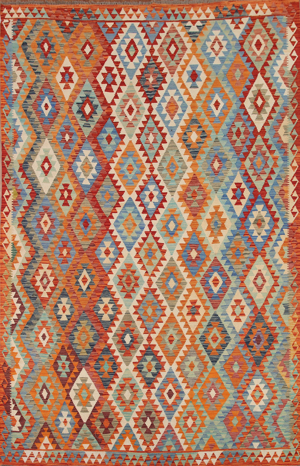 Reversible Wool Kilim Oriental Area Rug 8x11