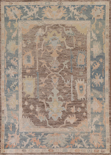 Vegetable Dye Oushak Turkish Area Rug 6x8