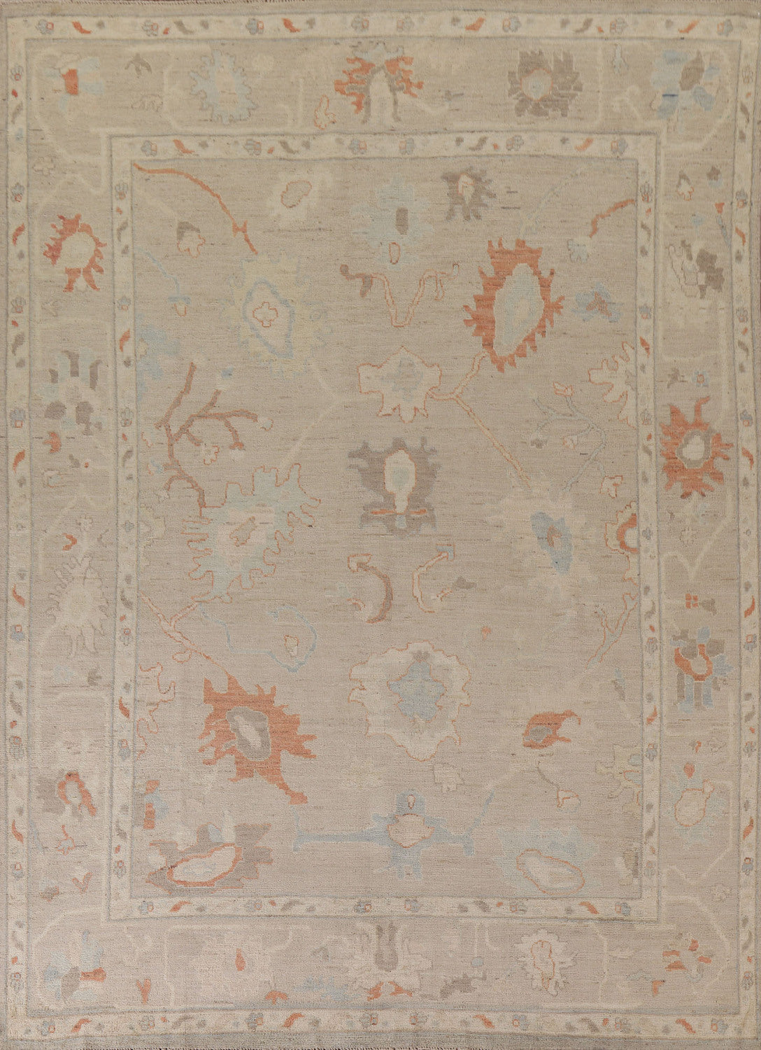 Wool Oushak Vegetable Dye Area Rug 8x10