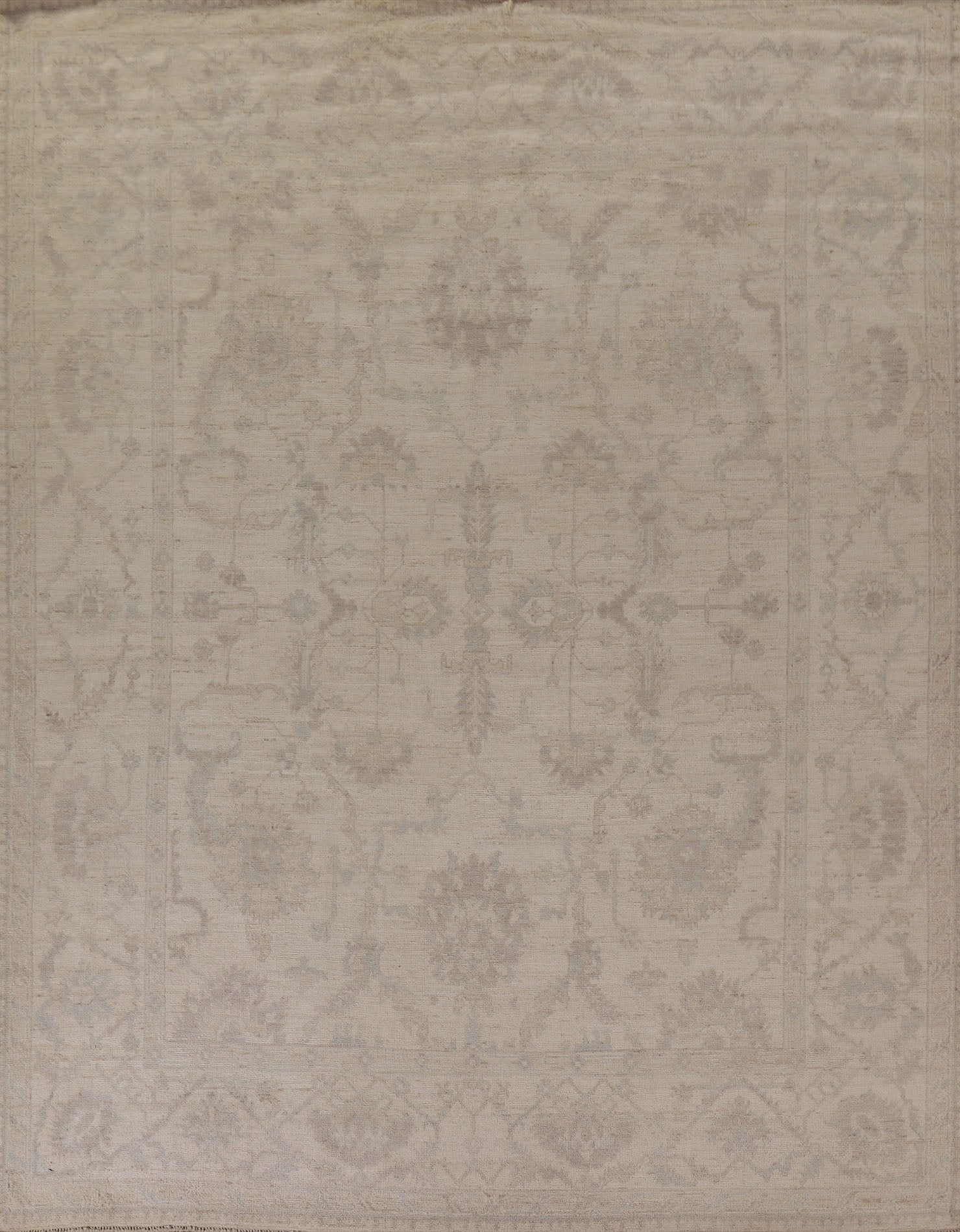 Floral Oushak Vegetable Dye Area Rug 8x10