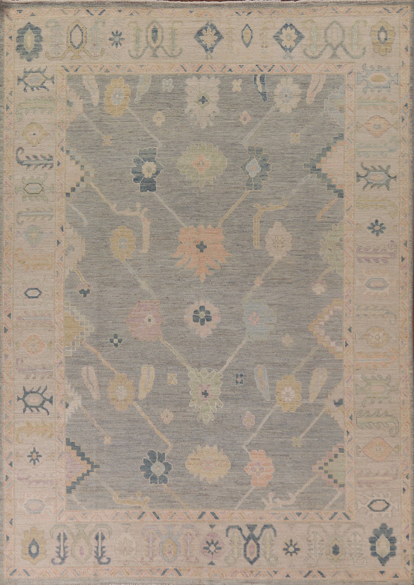 Vegetable Dye Oushak Turkish Area Rug 8x10