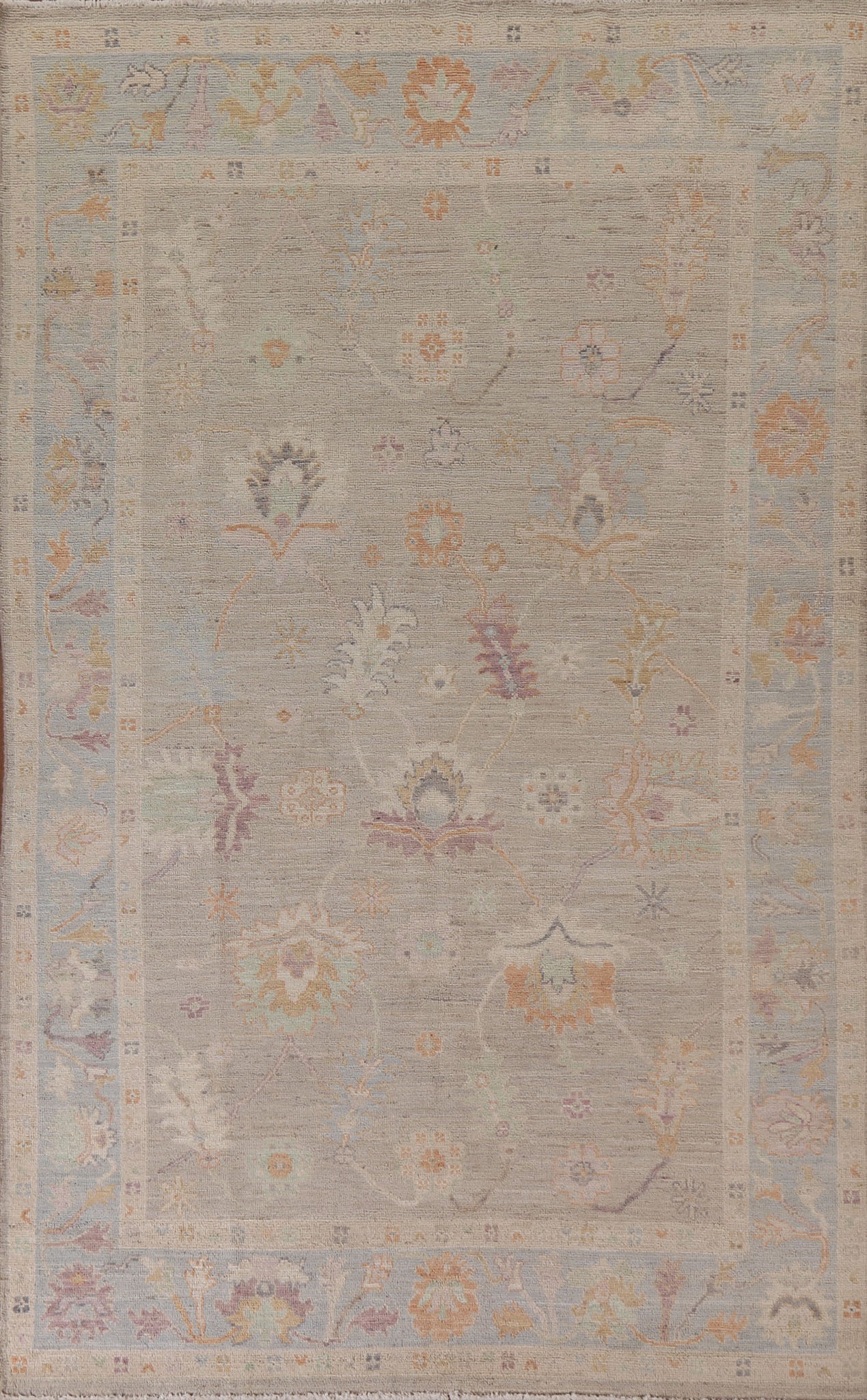 Oushak Vegetable Dye Area Rug 6x9