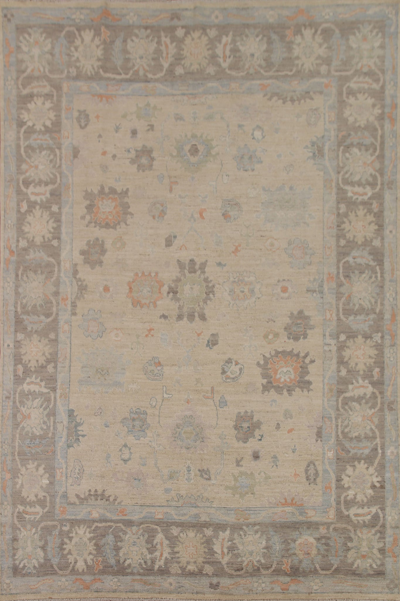 Vegetable Dye Oushak Turkish Area Rug 8x10