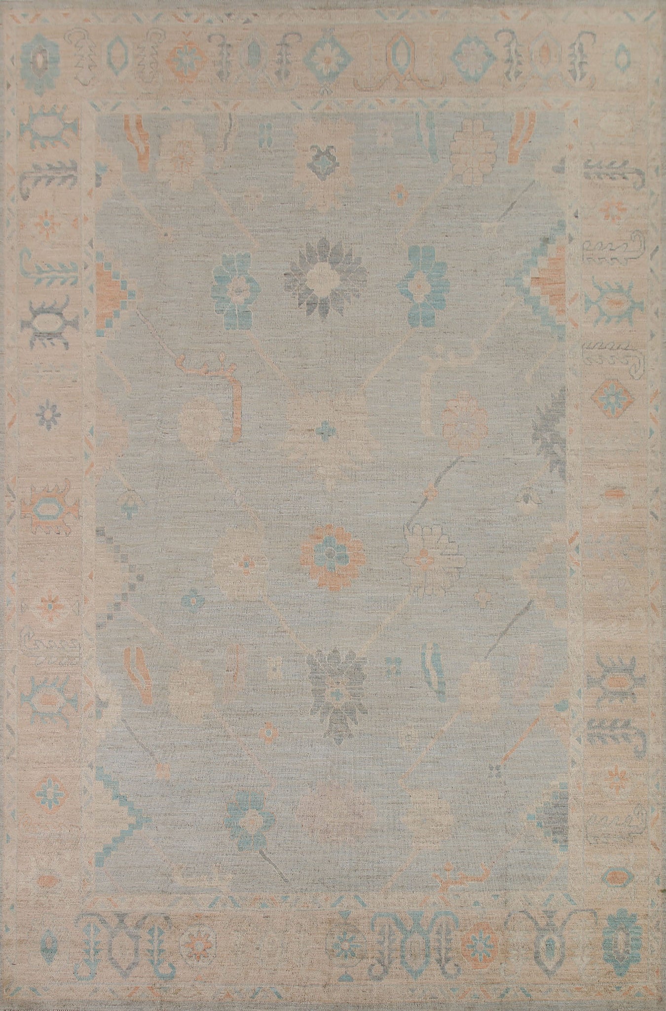 Vegetable Dye Oushak Area Rug 9x12