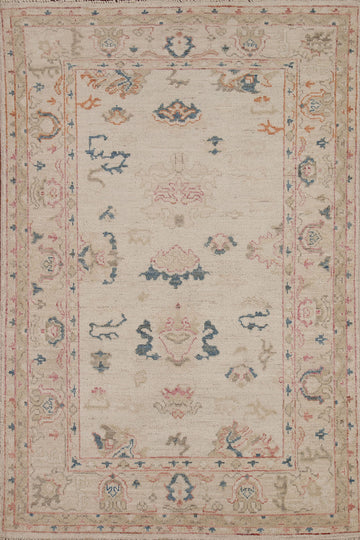 Vegetable Dye Oushak Turkish Area Rug 4x7