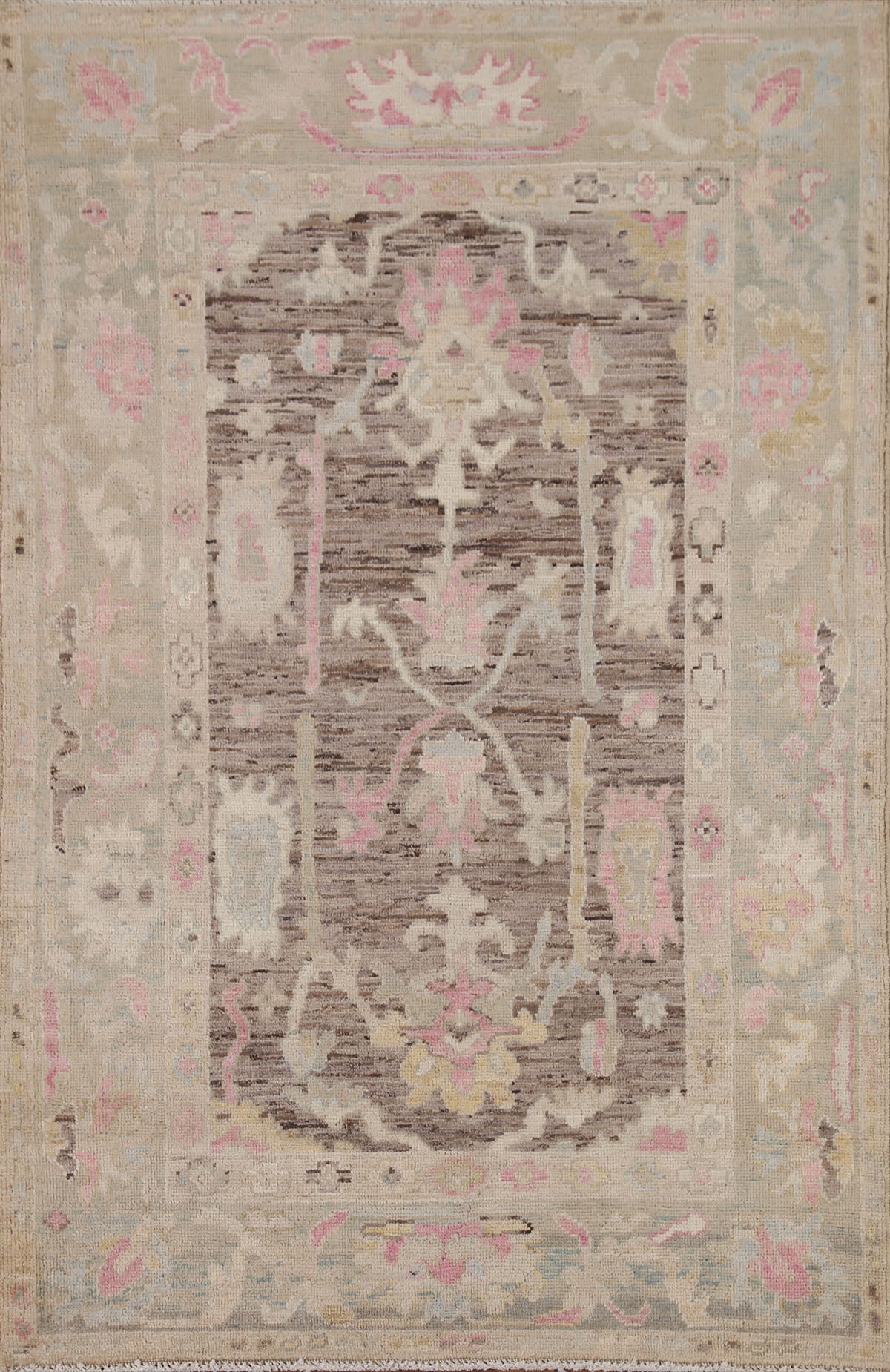 Vegetable Dye Oushak Turkish Area Rug 4x6