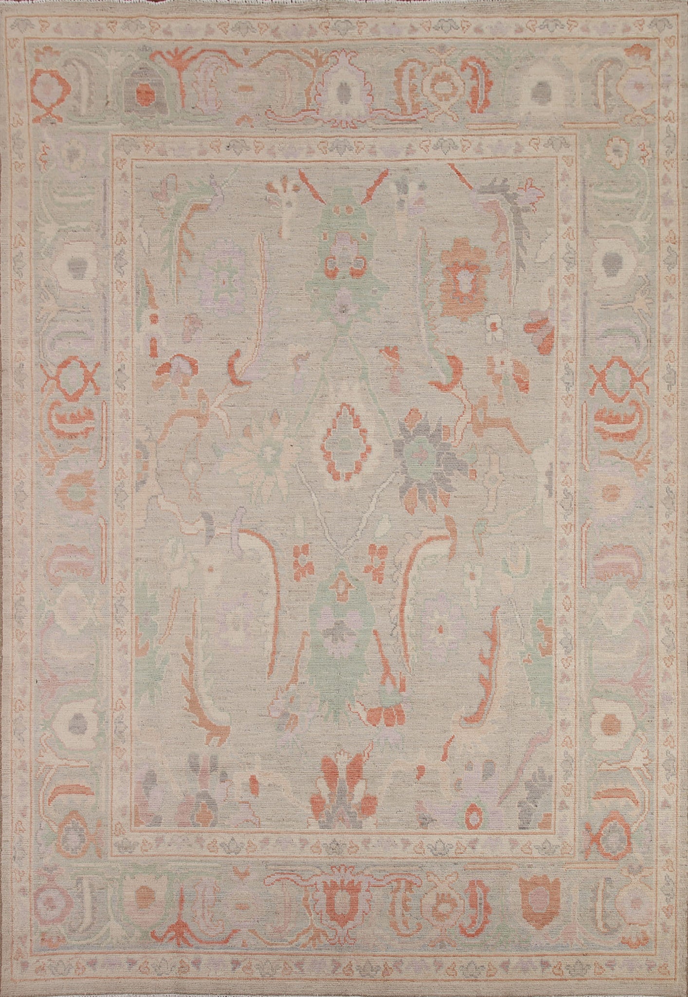 Vegetable Dye Oushak Turkish Area Rug 8x10