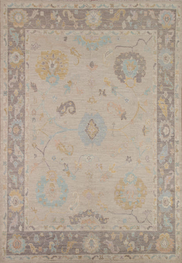 Floral Oushak Vegetable Dye Area Rug 8x10