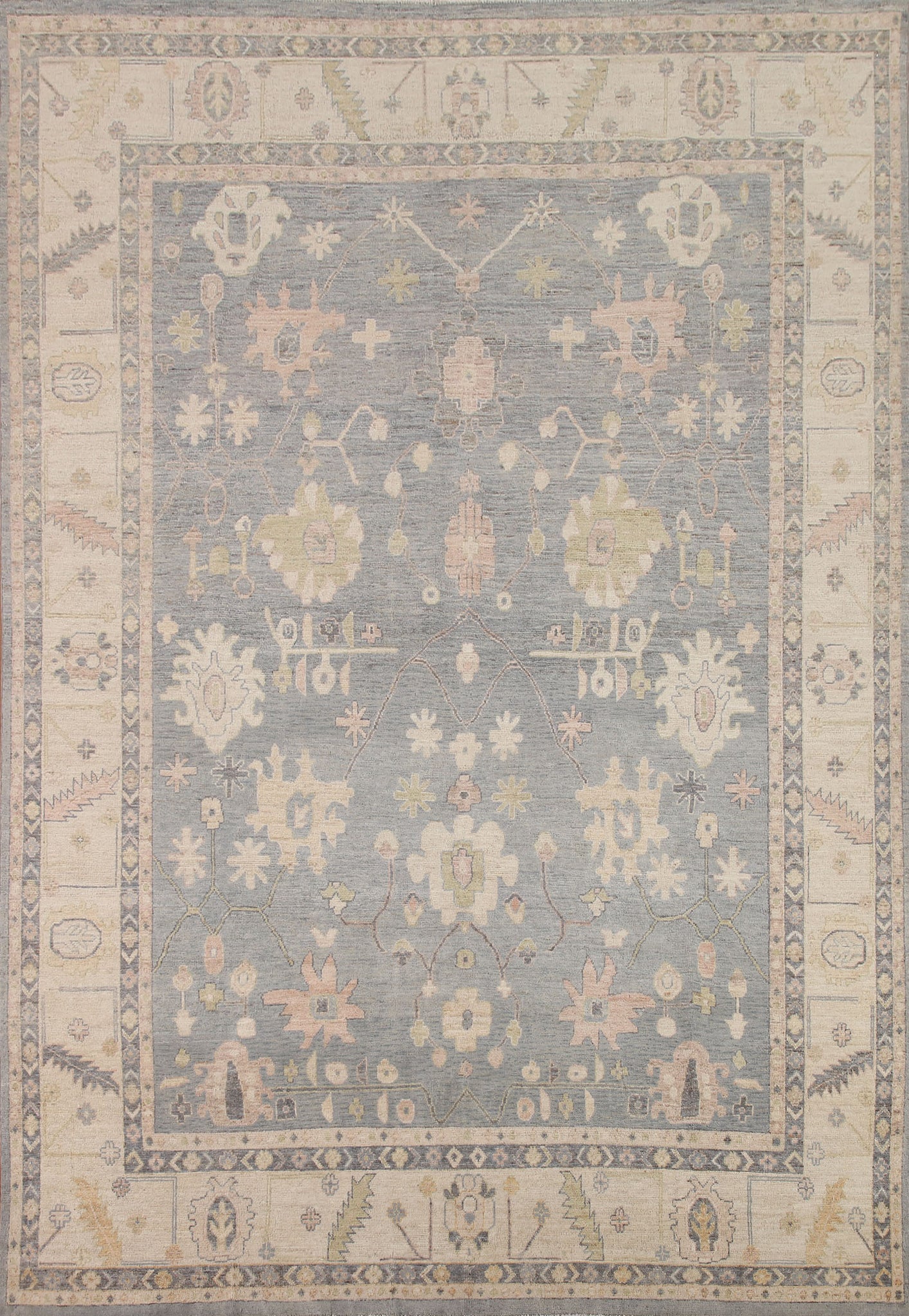 Wool Oushak Vegetable Dye Area Rug 8x10