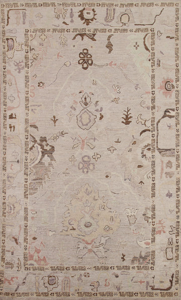 Vegetable Dye Oushak Turkish Area Rug 6x9