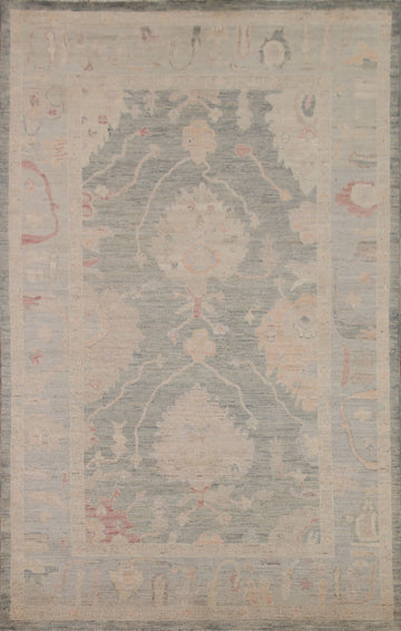 Vegetable Dye Oushak Turkish Area Rug 6x9