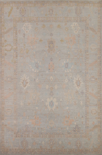 Oushak Vegetable Dye Area Rug 9x12