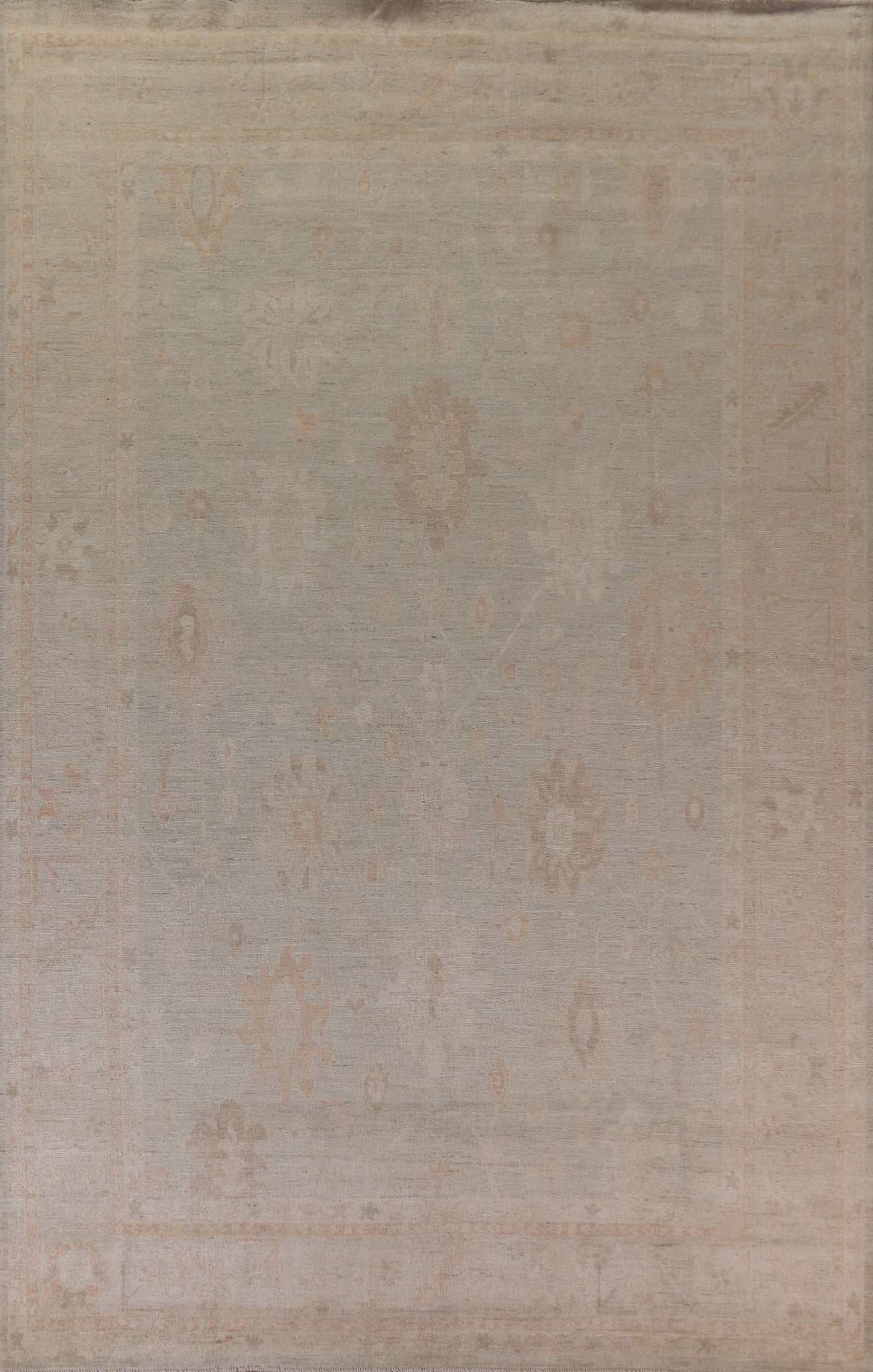 Vegetable Dye Oushak Large Area Rug 10x14