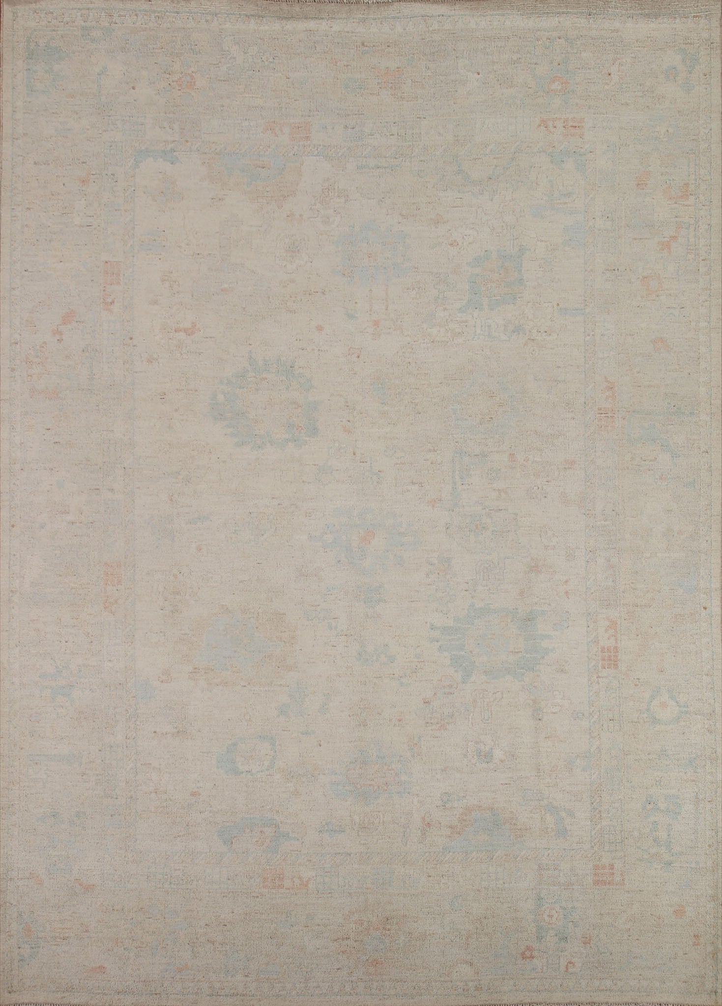 Vegetable Dye Oushak Turkish Area Rug 8x10