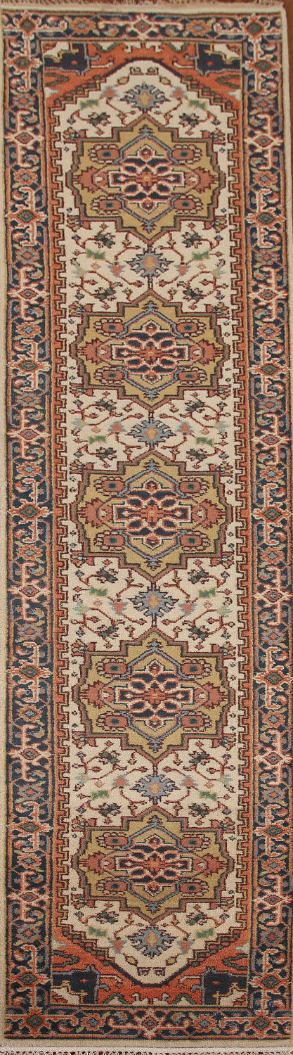 Ivory Heriz Serapi Oriental Runner Rug 3x12