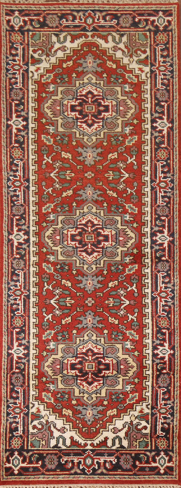 Wool Heriz Serapi Oriental Runner Rug 3x8