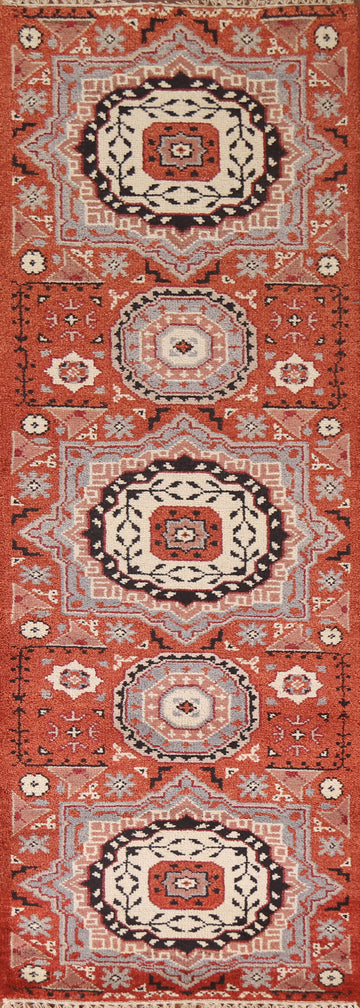 Geometric Heriz Serapi Oriental Runner Rug 3x8