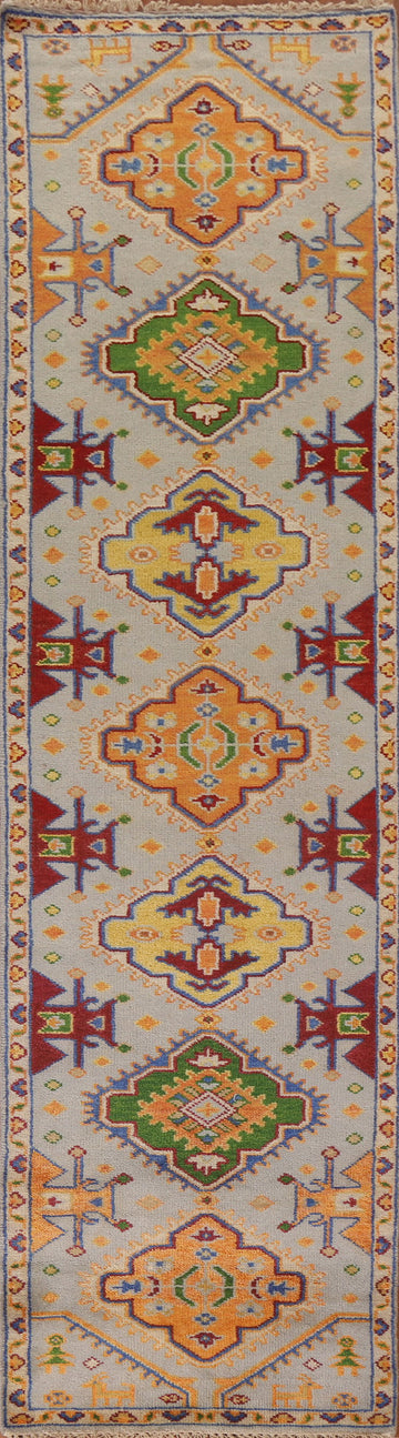 Geometric Heriz Serapi Runner Rug 3x12