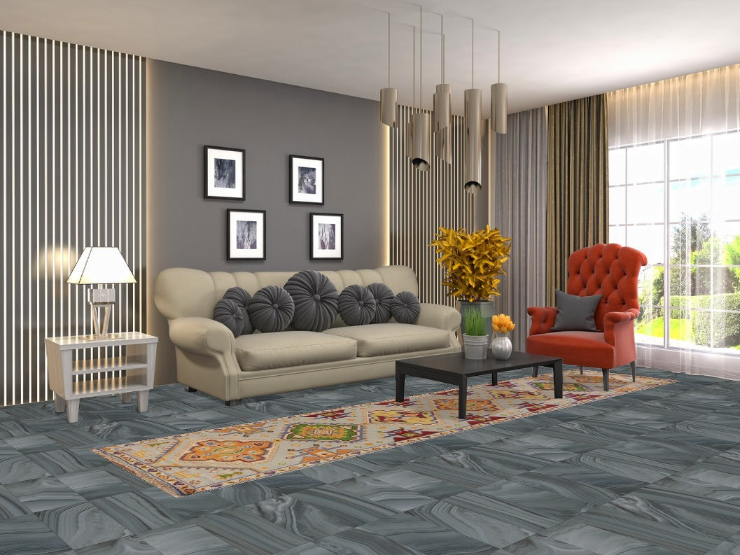 Geometric Heriz Serapi Runner Rug 3x12