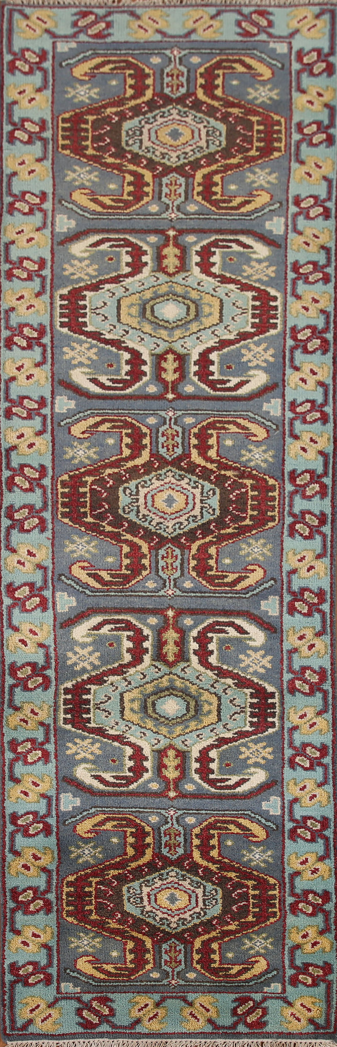 Geometric Heriz Serapi Oriental Runner Rug 3x10