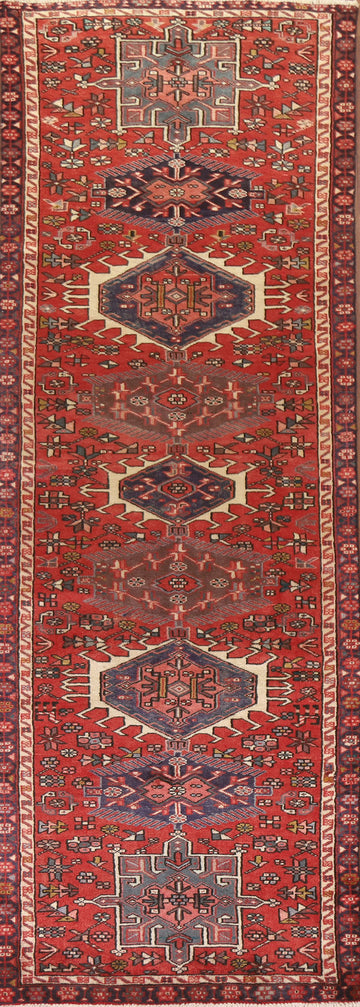 Vegetable Dye Gharajeh Persian Runner Rug 3x11