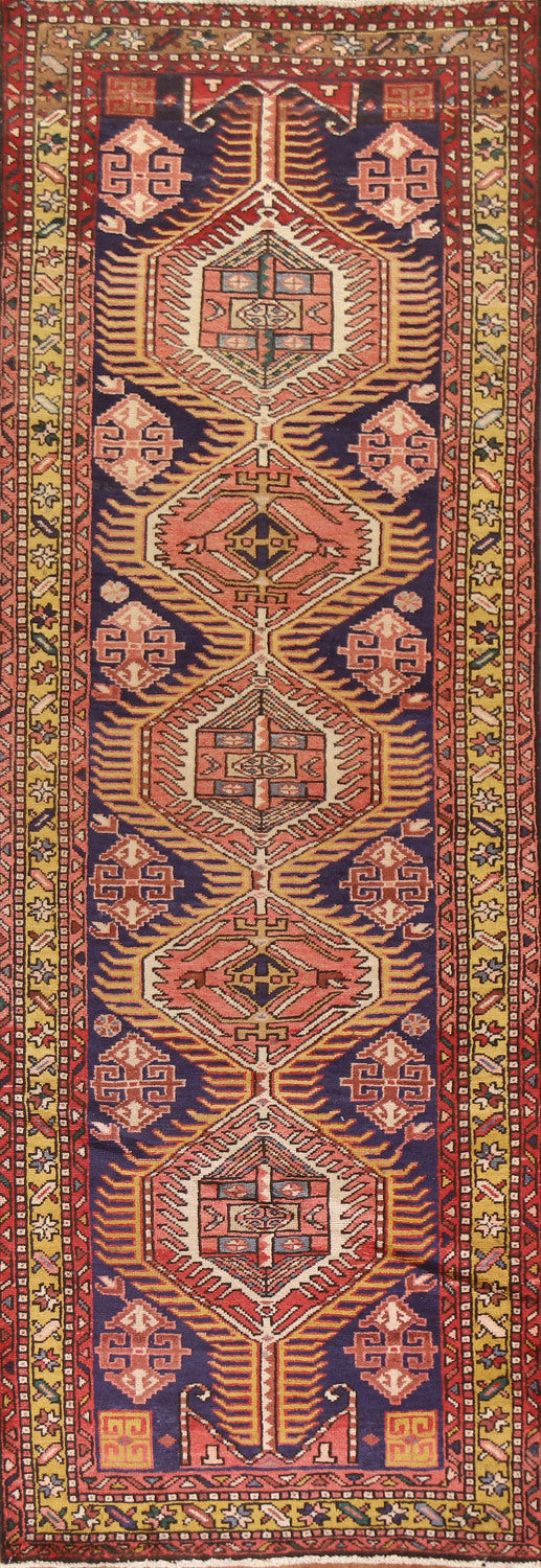 Geometric Gharajeh Persian Runner Rug 3x10