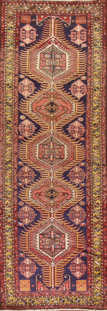 Geometric Gharajeh Persian Runner Rug 3x10