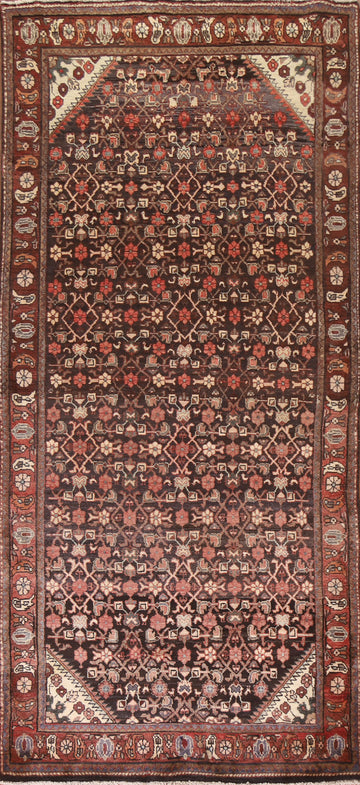 Geometric Malayer Persian Runner Rug 4x10