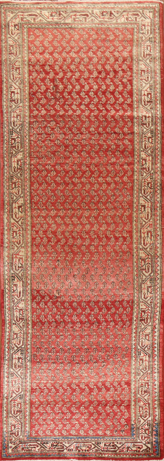 Boteh Red Botemir Persian Runner Rug 3x10