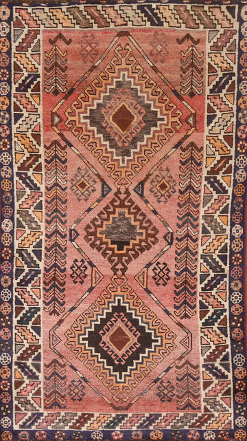 Pink Shiraz Persian Runner Rug 3x7