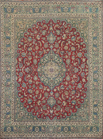 Vintage Red Tabriz Persian Area Rug 10x11