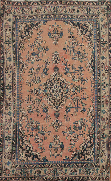 Geometric Hamedan Persian Area Rug 7x10