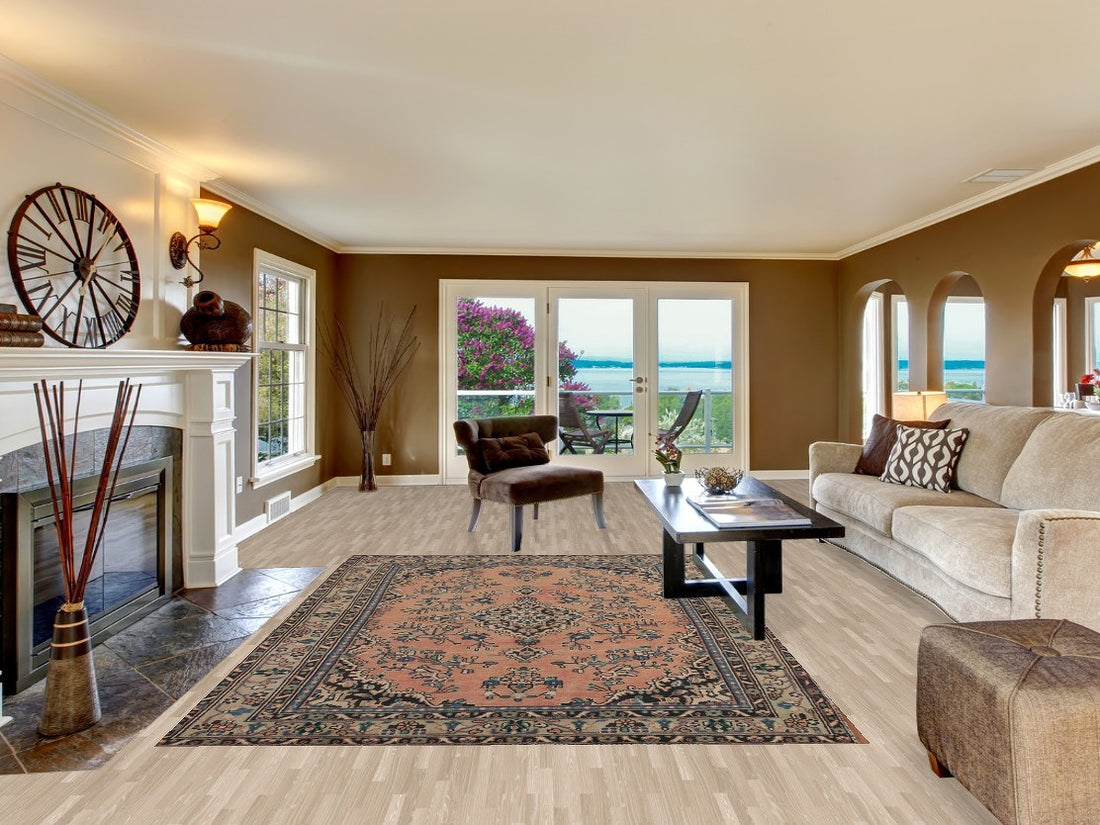 Geometric Hamedan Persian Area Rug 7x10