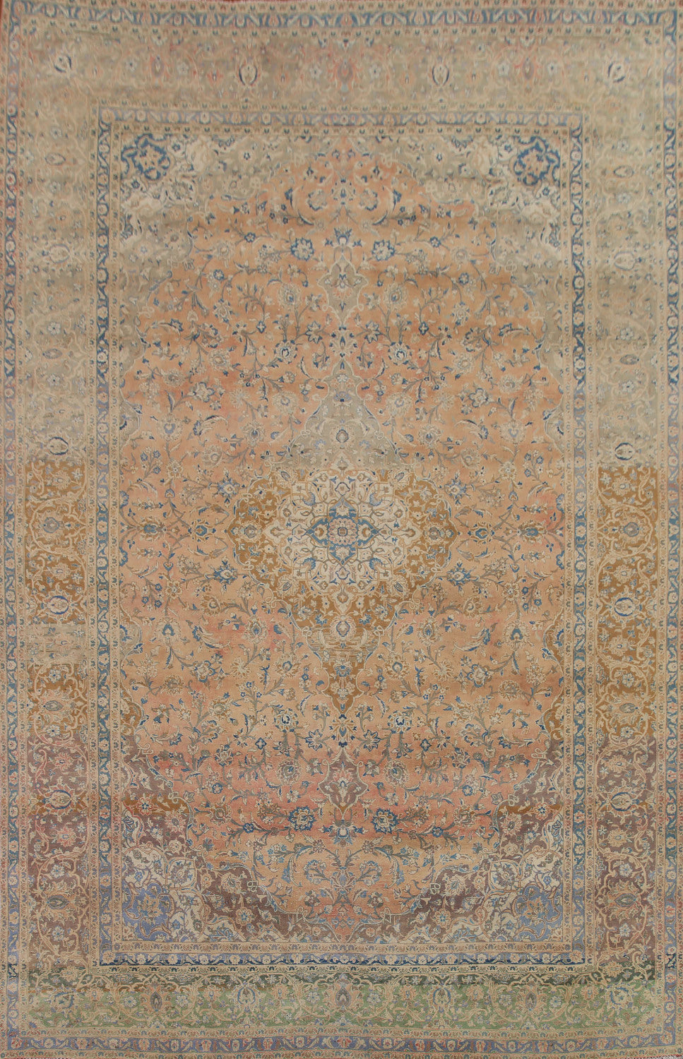 Distressed Vintage Najafabad Persian Area Rug 10x13