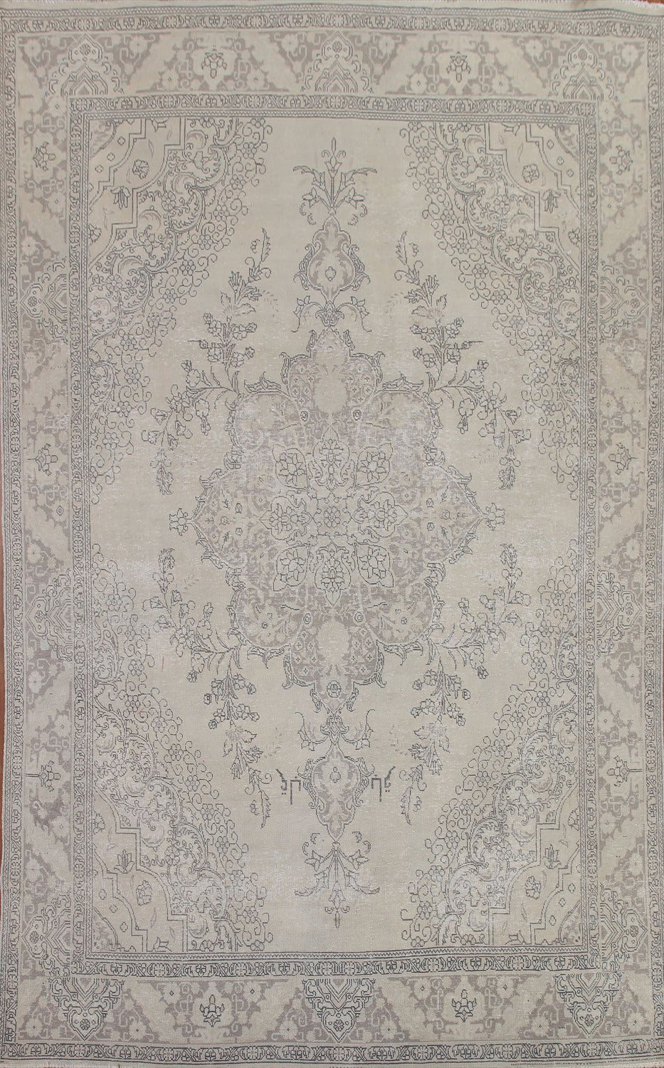 Wool Distressed Tabriz Persian Area Rug 9x12